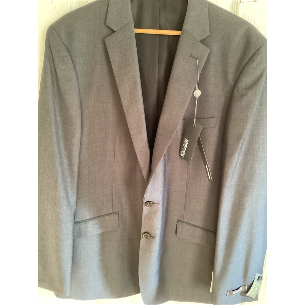 NWT KENNETH COLE DARK GREY MENS SUIT JACKET SLIM COLLECTION SIZE 46L
